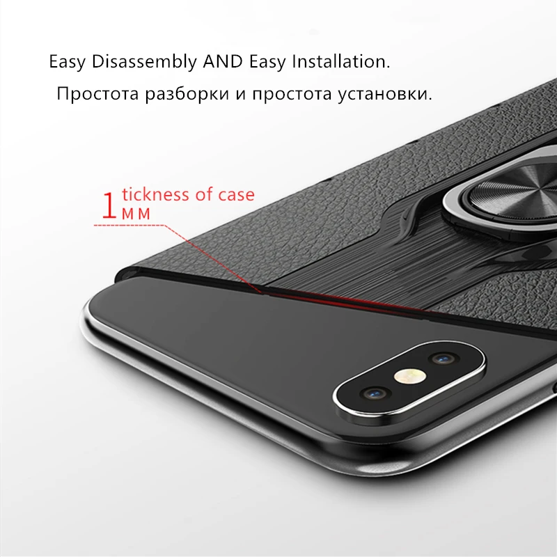 For Xiaomi Redmi Note 8 Pro Case Magnetic Phone Ring Armor Shockproof Cases Cover | Мобильные телефоны и аксессуары