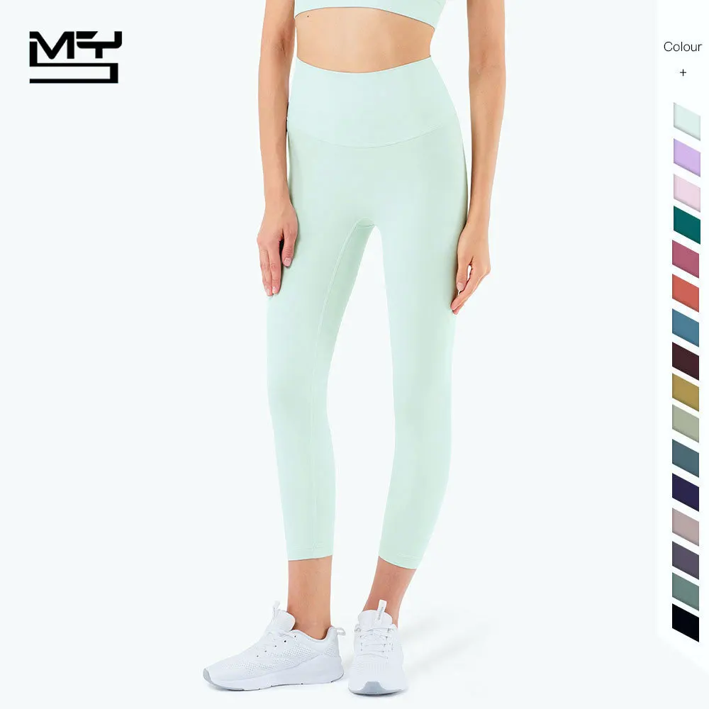 

MYS Yoga Pants High Waist Leggings Sport Women Fitness Naked Feel NO Front Seam Buttery-Soft Sexy Elastic Squat Proof GYM Tights