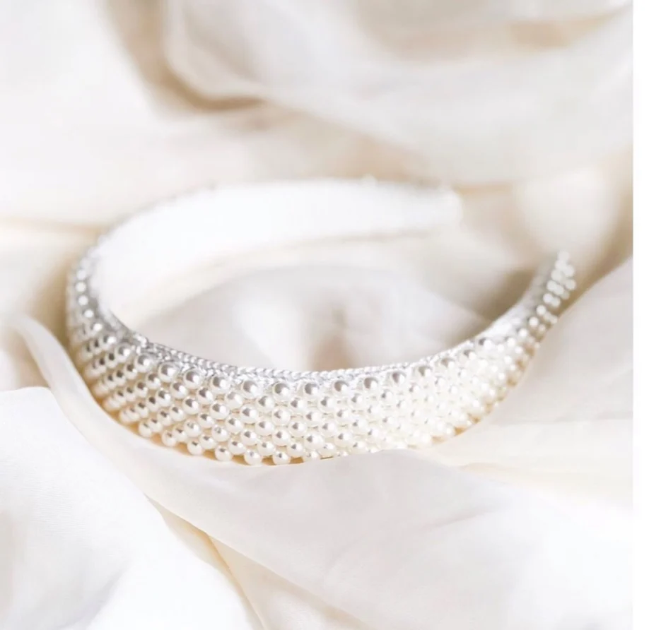 Роскошная повязка на голову JJFOUCS с искусственным жемчугом для женщин широкие