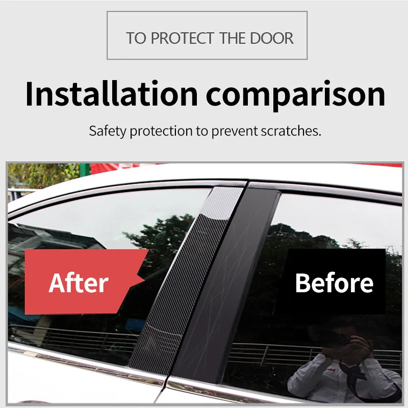 Наклейка на окно автомобиля центральный столб отделка Внешнее украшение пленка