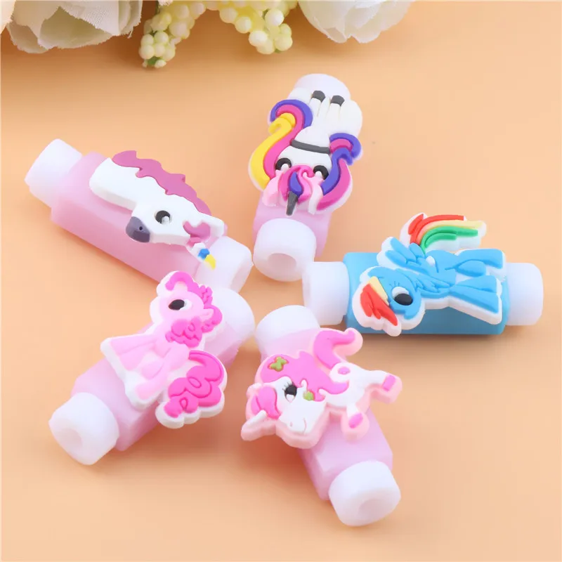 2 шт забавный мой маленький пони мультяшный кабель протектор для iPhone USB зарядный