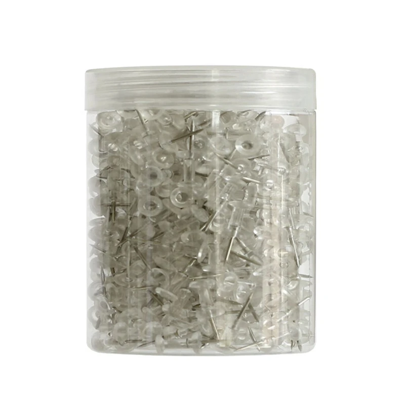 

400pcs/box Transparent Push Pins Thumb Thumbtack Board Pins Drawing Photo Wall Studs School Office Supplies