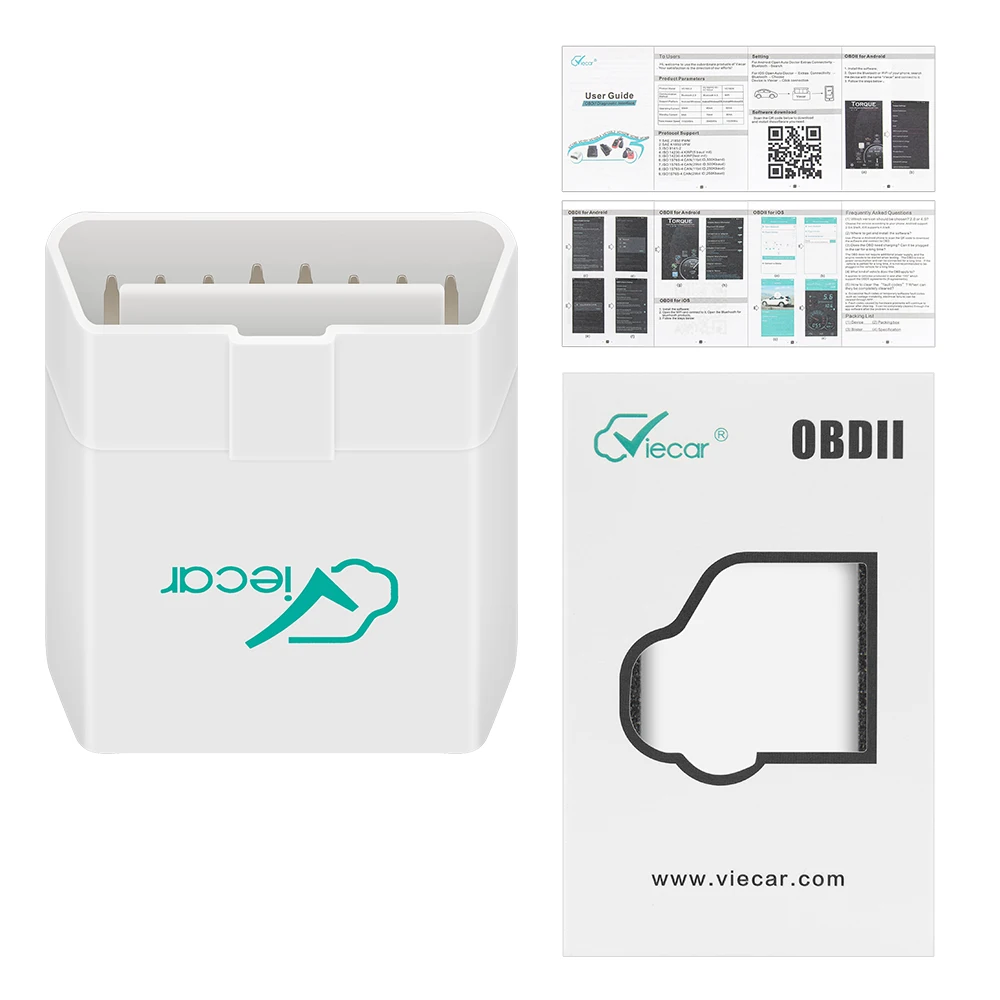 Viecar 4.0 ELM327 V1.5 OBD2 Диагностический Сканер Bluetooth IOS Android AER WIFI BT Считыватель Кодов С