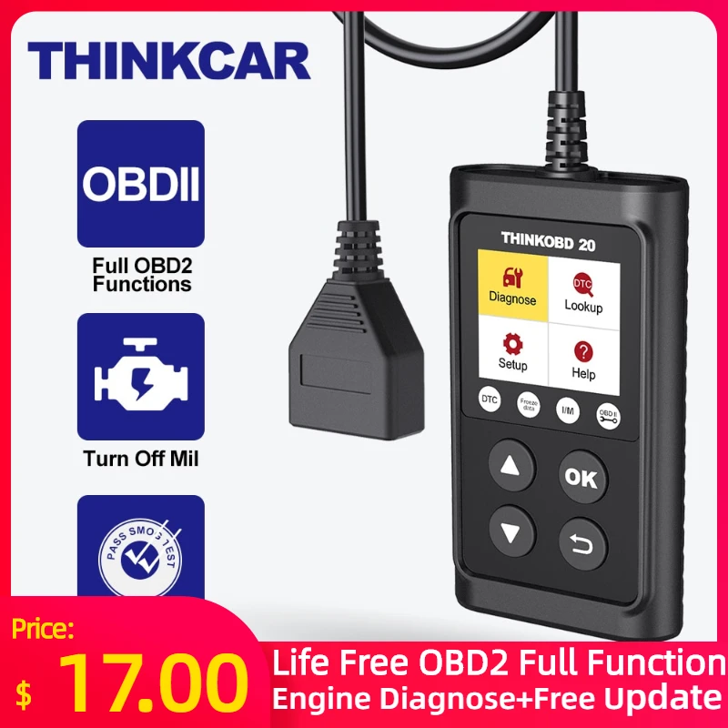 aliexpress - THINKCAR THINKOBD 20 Professional OBD2 Car Auto Diagnostic Tool OBD 2 Scanner automotivo Code Reader Check Engine Light