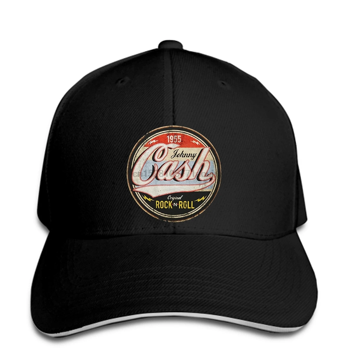 

Baseball cap Funny Men Print hatBaseball caps snapbacks Black Johnny Cash Men's Original Rock-N-Roll Baseball caps Black