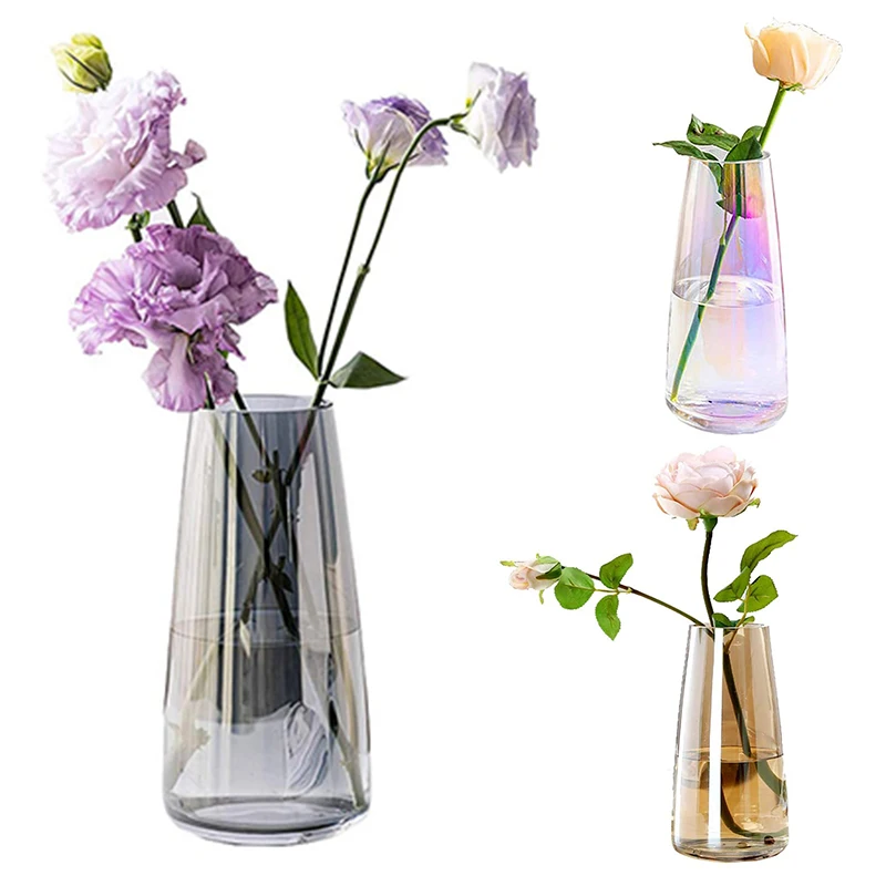 Цветок Стекло ваза для декора дома ручной работы Современные большие вазы цветов