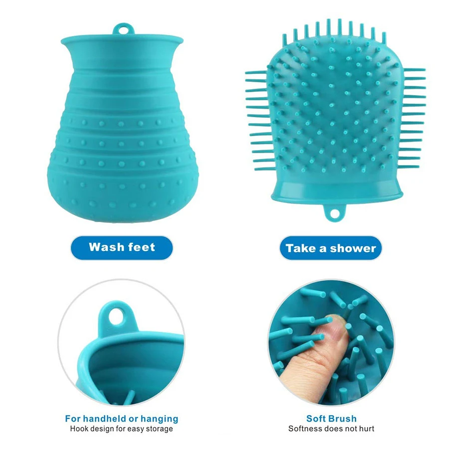 Мягкая силиконовая собачья лапа портативное удобное приспособление для очистки