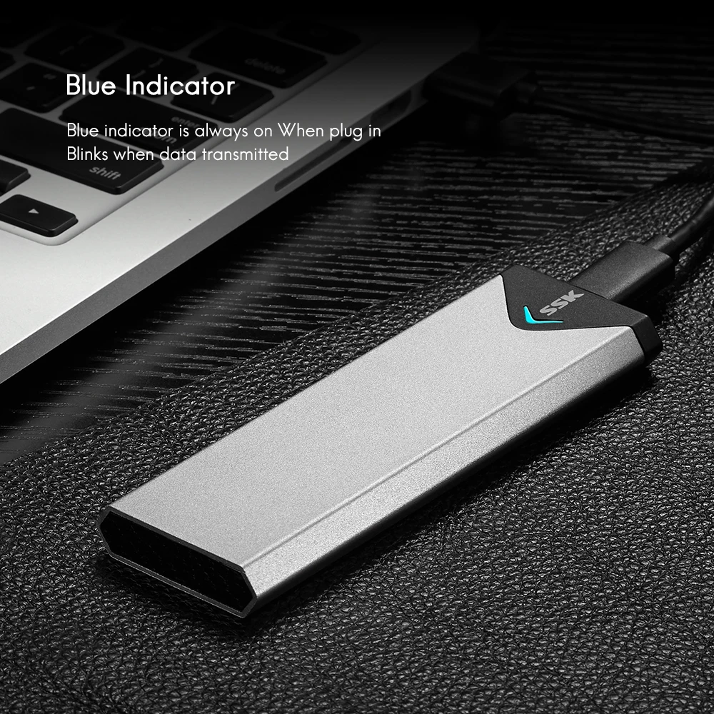 SSK алюминиевый сплав M.2 корпус SSD HDD Type-C чехол для мобильного жесткого диска M.2(NGFF)