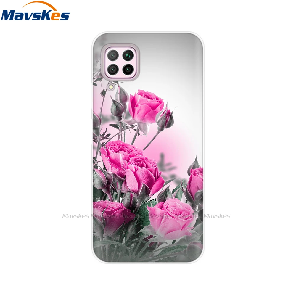 Чехол для Huawei P40 lite силиконовый мягкий чехол из ТПУ E P40lite Y7p Nova 7i 6 SE чехлы телефонов