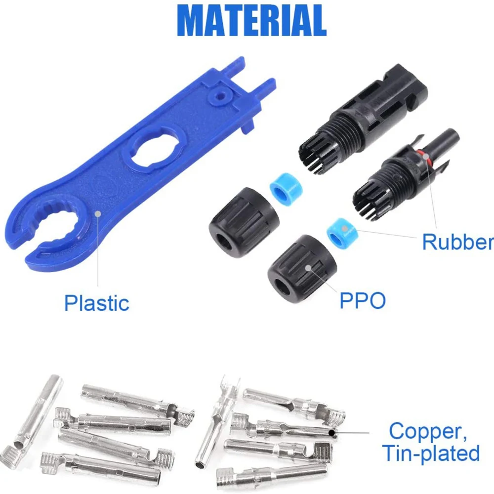 

Solar Connector Set Panels Connectors Wrench Mounted TPR PP Cable Disassembly Assembly Metal Electrical Tool