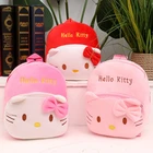 Детские школьные ранцы Hello Kitty, плюшевый Детский рюкзак с 3D мультяшным принтом для мальчиков и девочек, мелодия Санрио, мини-рюкзак, сумка