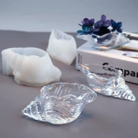 diy crystal epoxy mirror three dimensional conch elephant makeup egg storage box shell ocean silicone mold epoxy