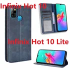 Чехол-книжка для Infinix Hot 10 Lite, с магнитной застежкой, с отделением для карт