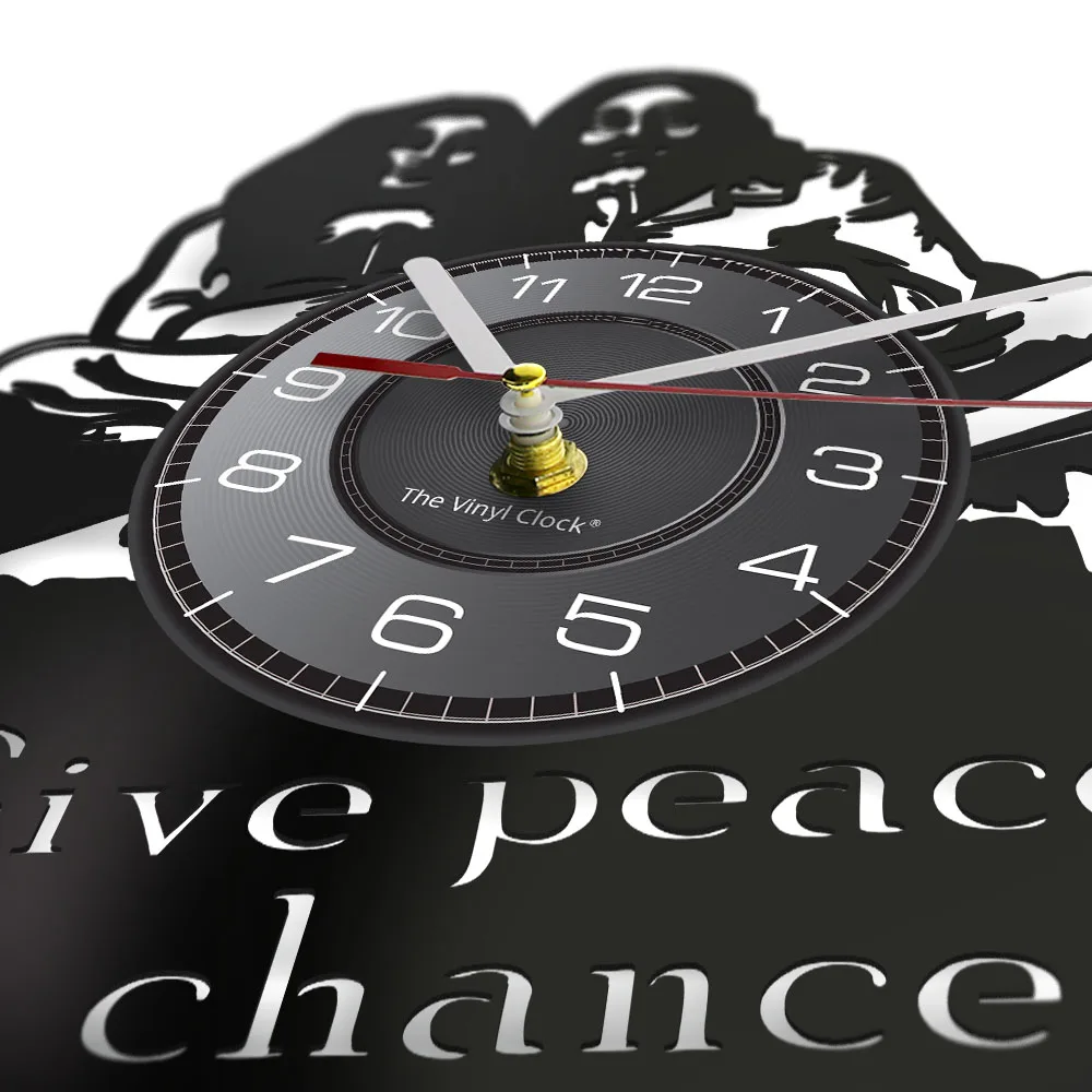 Виниловые настенные часы с цитатами в стиле хиппи монограммой виниловая