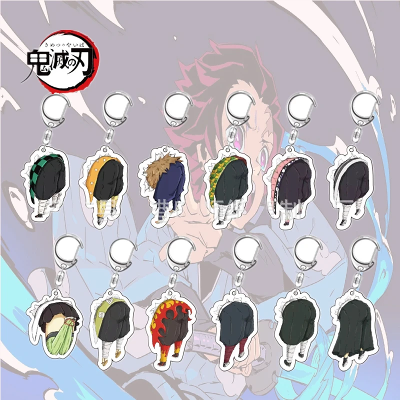 

2021 Creativity Anime Demon Slayer Arse Model Acrylic Toy Key Chains Figure Kochou Kanae Keychain Rengoku Kyoujurou Keyring