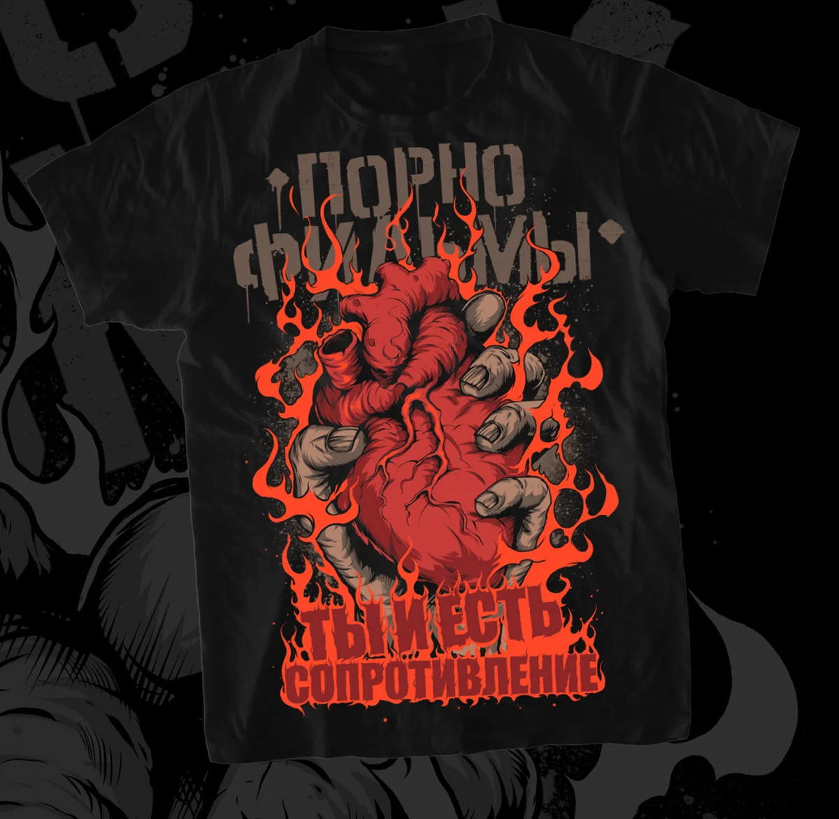 Футболка мужская короткая в этническом стиле винтажная Модная рубашка с