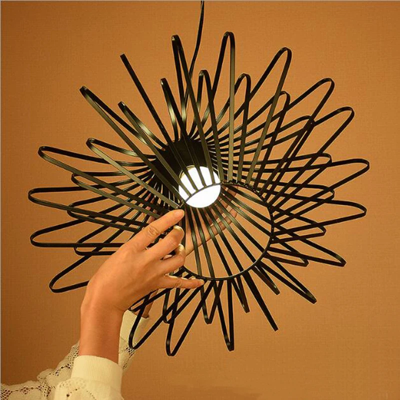 Американские винтажные подвесные светильники E27 в стиле ретро люстры из кованого