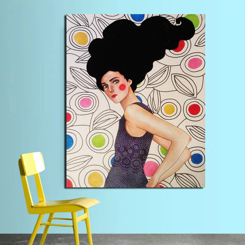 Настенный постер в скандинавском стиле для девочек настенное украшение гостиной