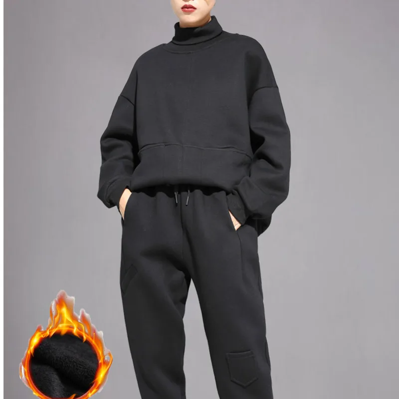 

Fall / winter 2020 new plush suit women's sweater suit women's thickened leisure two piece suit