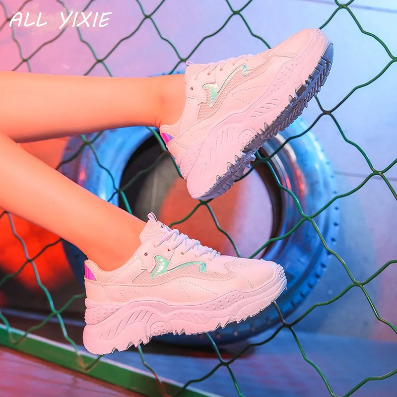 Новинка 2019 года летние белые женские кроссовки сезон осень модная женская