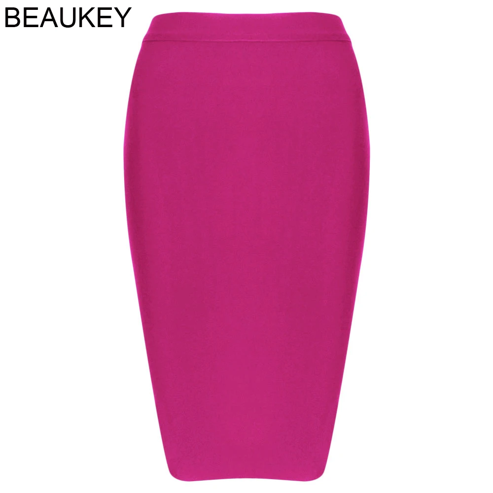 BEAUKEY фуксия 2019 Новое Женское Бандажное одноцветная бальная юбка одежда для