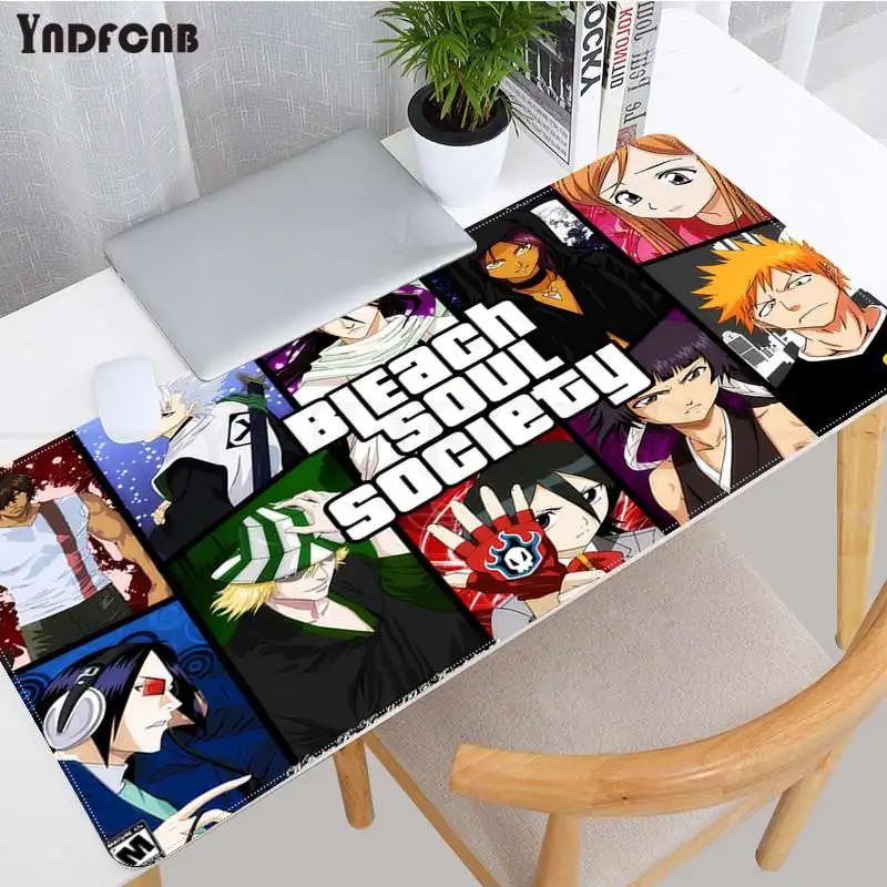 

Bleach Comic art Mats Natural Rubber Gaming mousepad Desk Mat Size for large Edge Locking Speed Version Game Keyboard Pad