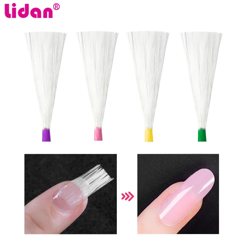 10 шт./пакет французский дизайн ногтей стекловолокно со свободным скребком для УФ