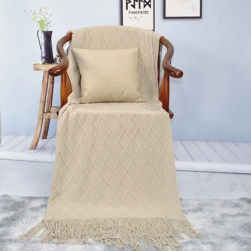 

Knitted blanket sofa blanket continental blanket office bedroom air conditioning blanket nap blanket sofa towel