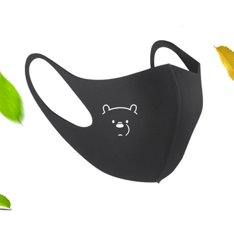 Детская Хлопковая маска 1 шт. теплая мультяшная забавная для рта детей дышащая