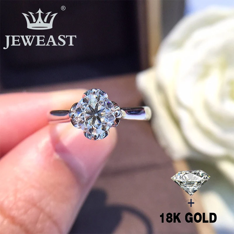 

Natural Diamond 18K Gold Pure Gold Ring Beautiful Gemstone Ring Good Upscale Trendy Classic Party Fine Jewelry Hot Sell New 2020