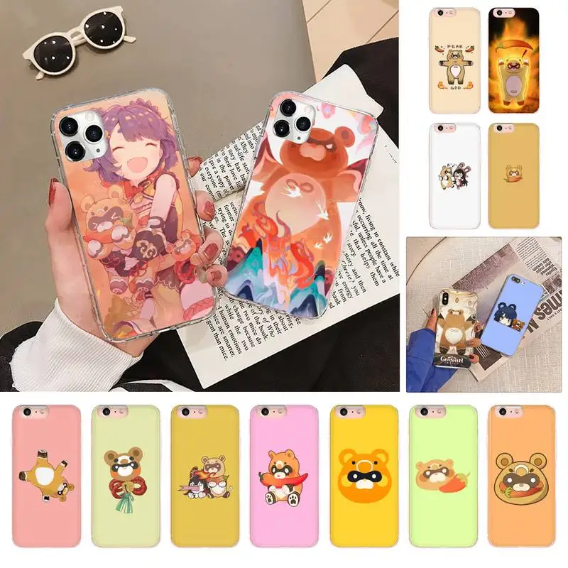 

YNDFCNB Guoba Xiangling Marchosius Genshin Impact Phone Case for iPhone 11 12 13 mini pro XS MAX 8 7 6 6S Plus X 5S SE 2020 XR