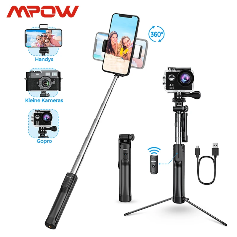 Селфи палка Mpow PA168 3 в 1 штатив с беспроводным Bluetooth дистанционным