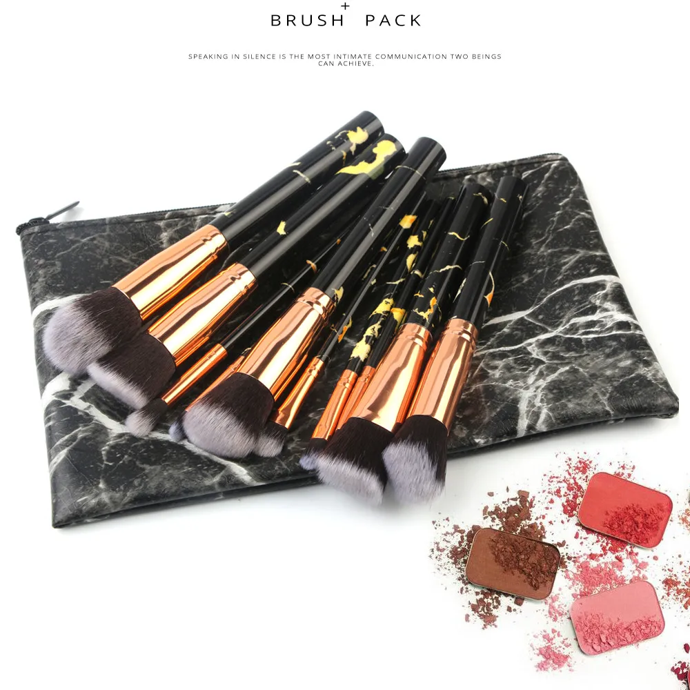 10 шт. набор кистей для макияжа Профессиональные Тени лица подводка глаз Румяна j803
