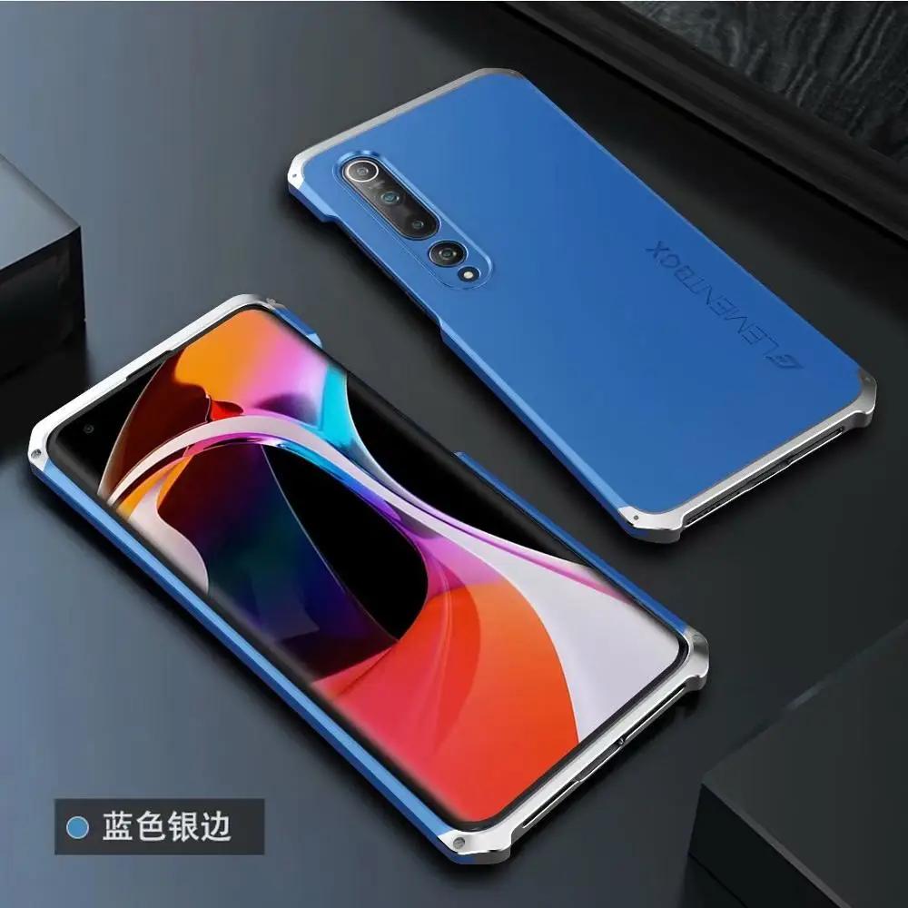 Армированный чехол для Xiaomi MI10 Pro металлический алюминиевый + Гибридный ПК