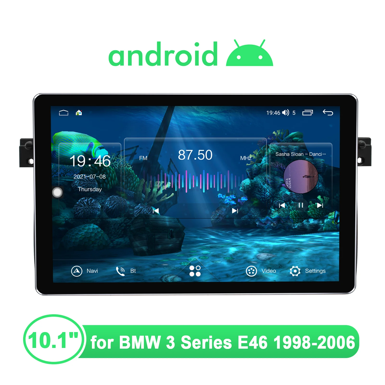 Автомагнитола 10 1 дюймов Android стерео 1280*800 мультимедийный плеер Apple Carplay головное