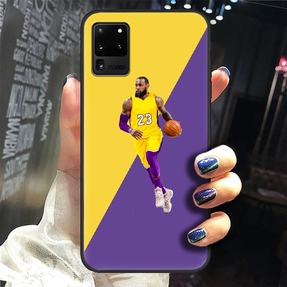 

Basketball LeBron king James Phone Case Cover Hull For Samsung Galaxy S 6 7 8 9 10 e 20 Edge Uitra Note 8 9 10 Plus black Shell