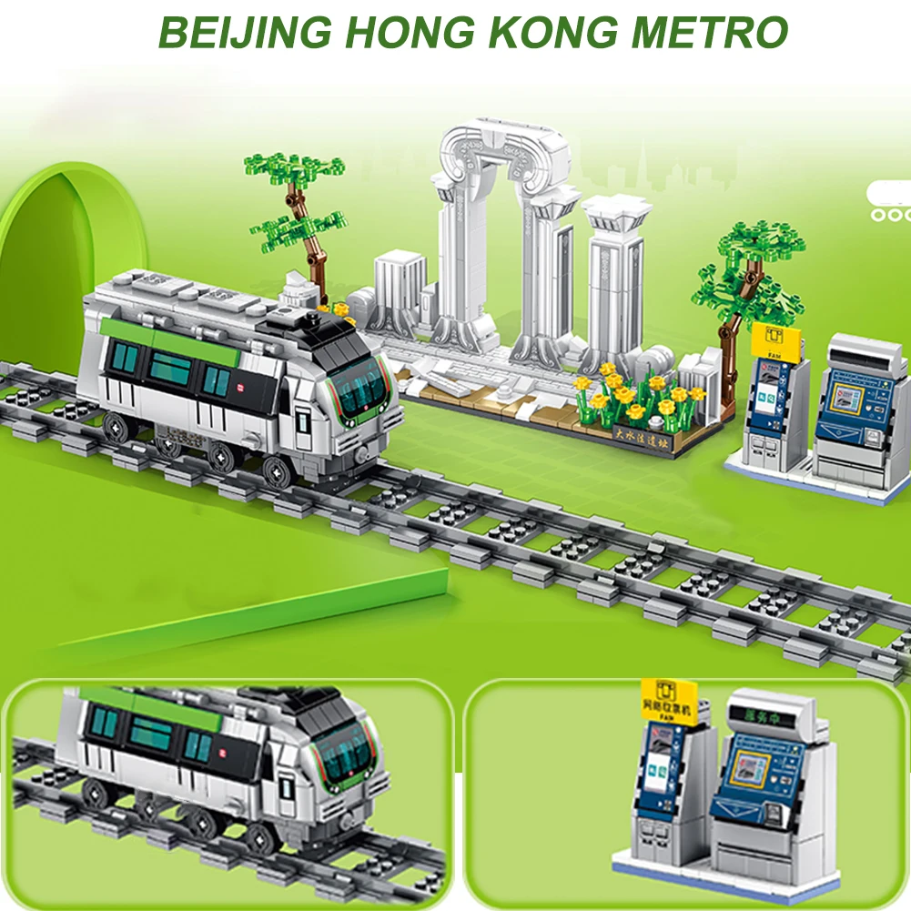 

BZDA Creator Idea Train Subway Rail Building Blocks BJMTR Train Tree Model Set Bricks Birthday Gifts For Kids Boys Toys