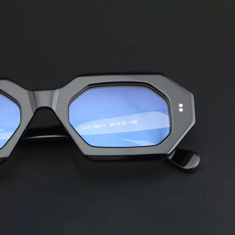 

Vazrobe Acetate Eyeglasses Frames Male Polygon Glasses Men Thick Rim Vintage Janpanese Retro Spectacles for Prescription Eyewear