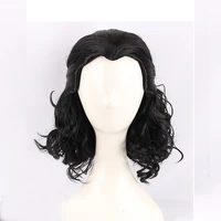 loki cosplay wig loki black curly heat resistant synthetic hair comic loptr role play wigs wig cap