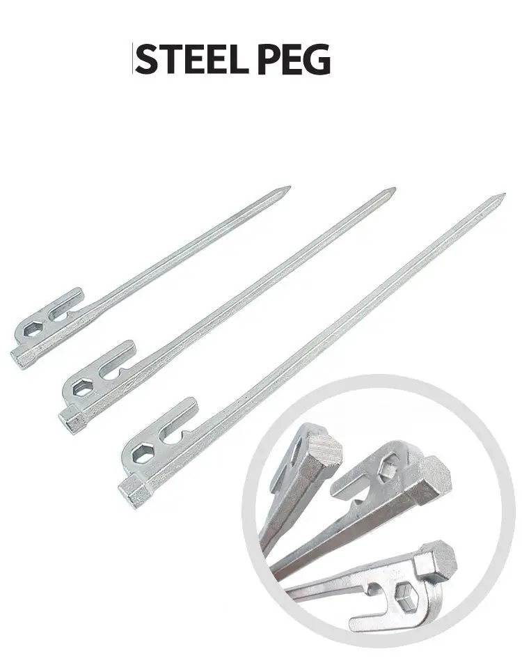 

stainless steel Ground nail Hexagon 25CBM Tent nails Accessories (4PCS)