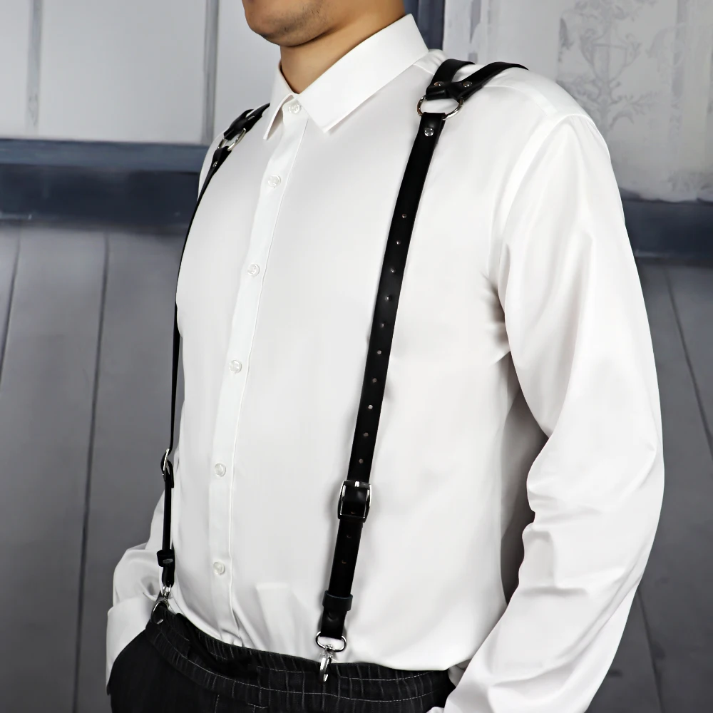 UYEE из искусственной кожи Для мужчин Ремни нагрудный ремень для Регулируемая тела