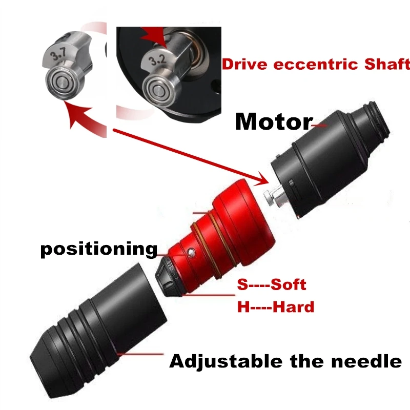 Новейший микро-usb адаптер Rocket-V3 Ротари Машина татуировки швейцарский двигатель с