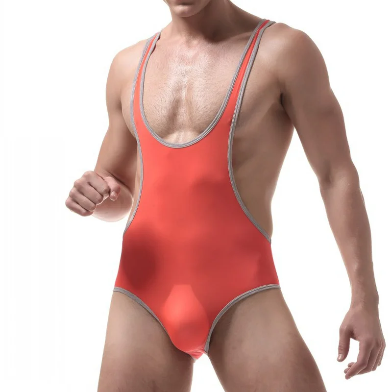 Мужское нижнее белье бандаж сексуальные комбинезоны из ледяного шелка в сеточку