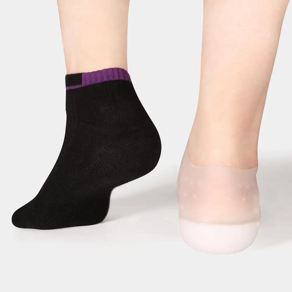 3ANGN Unisex 2.5CM/3.5CM Silicone Gel Lift Insoles for Men Women Height Increase Sock Dress In Socks Cracked Foot Skin Care Tool