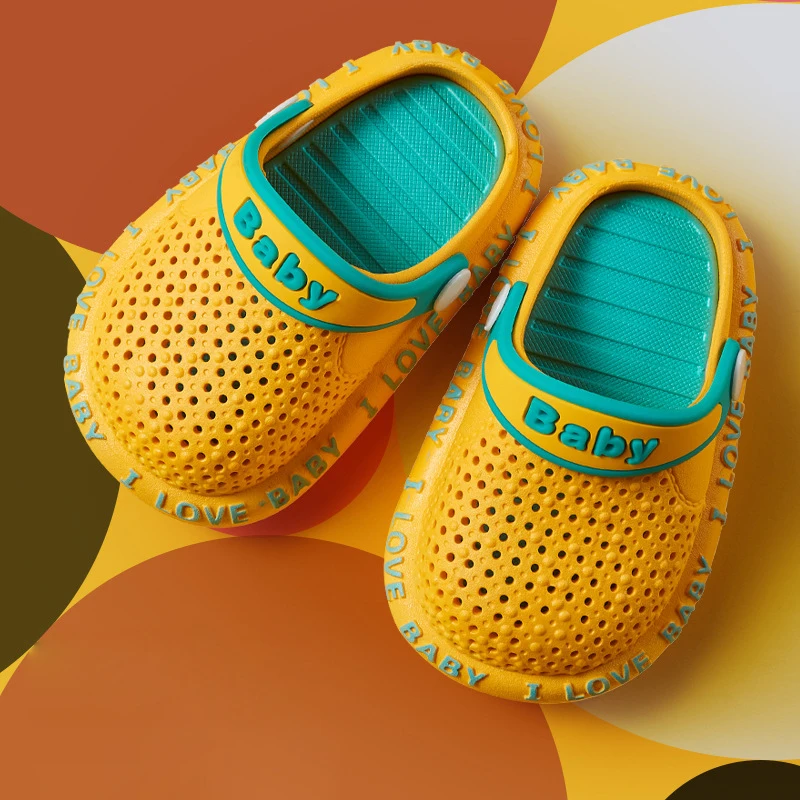 

Сандалии Детские Водонепроницаемые, дышащие босоножки для дома и пляжа, летняя обувь для маленьких девочек