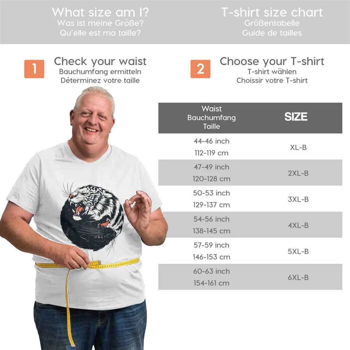 

Animal Tiger Oversized T-shirt Men Plus Size Loose Cotton White Short Sleeves Summer Top Clothes O Neck Tees Shirts for Father