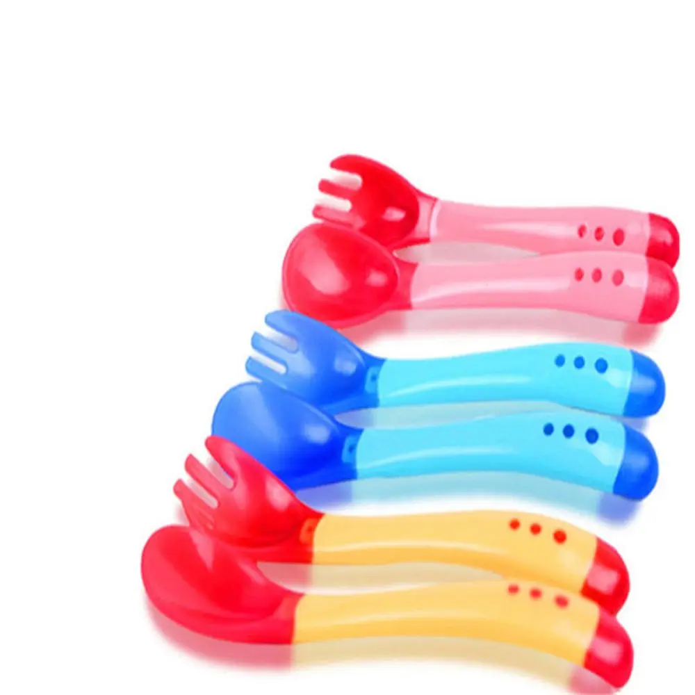 1/комплект детский Температура зондирования ложка и вилка Безопасность