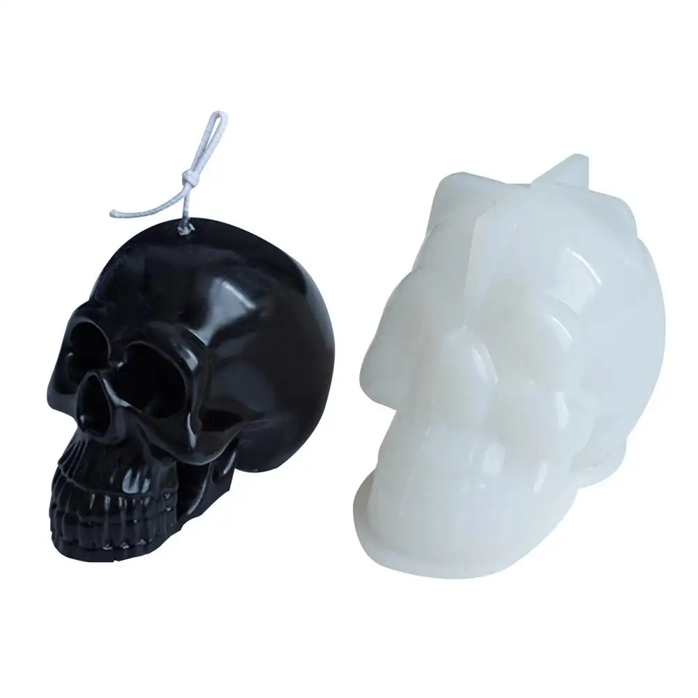 

Силиконовая 3D форма в виде свечи, форма для торта с мастикой, прочная форма в форме черепа для подарков, Прямая поставка