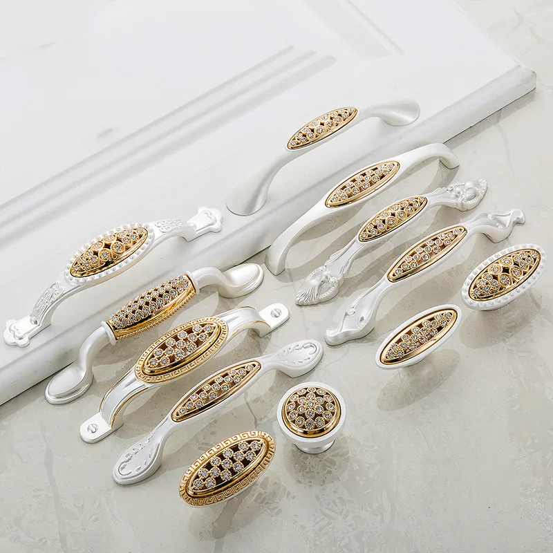 Ручка дверная из цинкового сплава с кристаллами | Обустройство дома