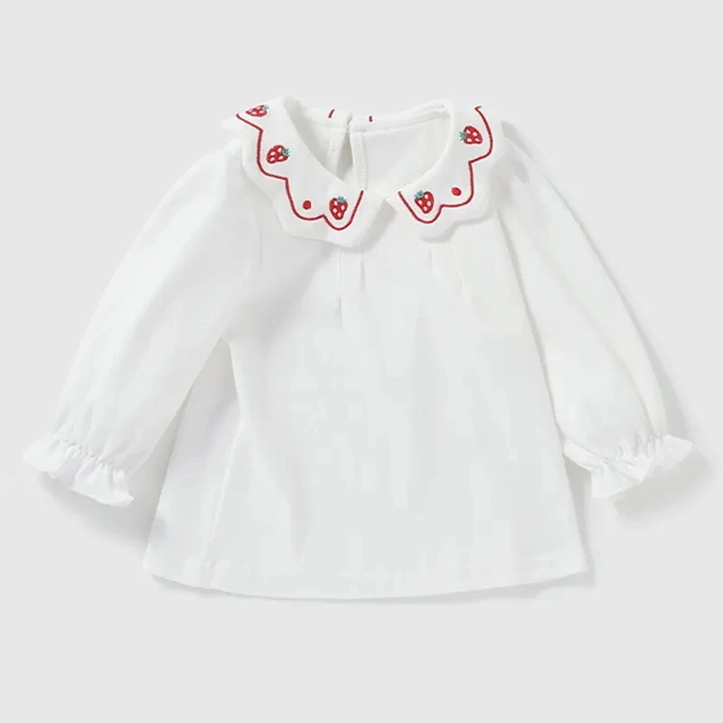 

Girls Floral top cotton baby collar T-shirt baby star printed long sleeve t-shirt clothing P5979